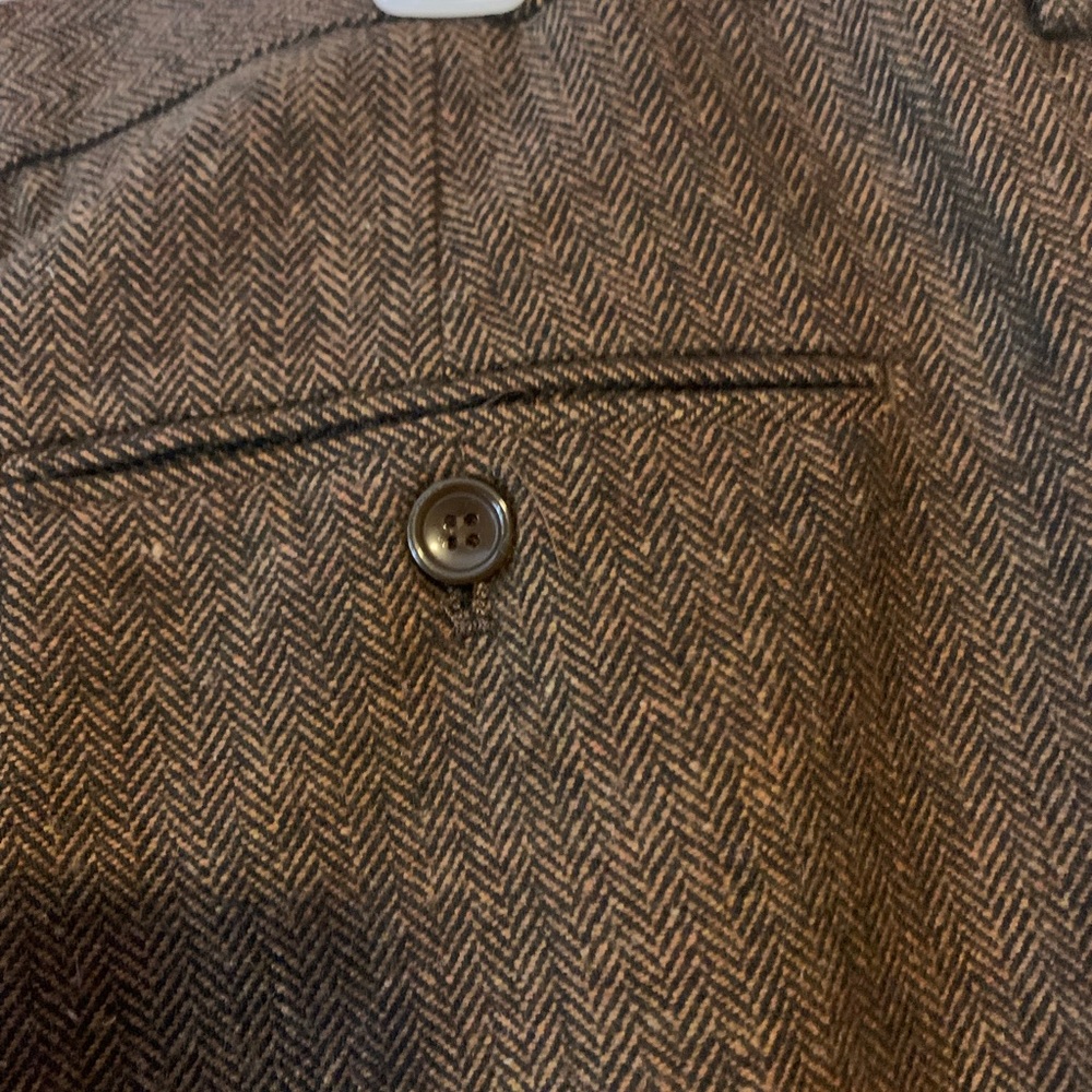 Brown Herringbone Men’s Two Piece Suit 5XL - Picture 9 of 11